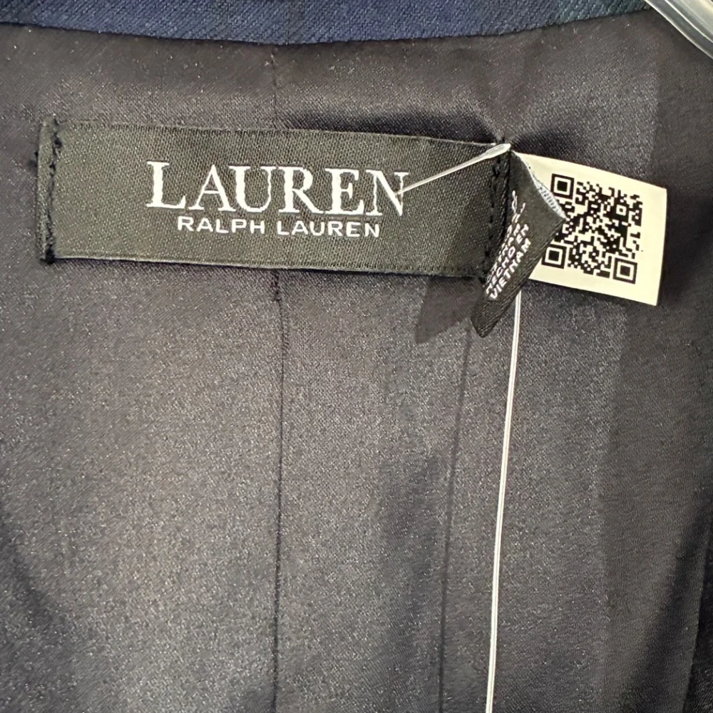 Ralph Lauren Plaid Double Breasted Satin Wool Tuxedo Blazer Green/Navy/Black 22W - Picture 9 of 14